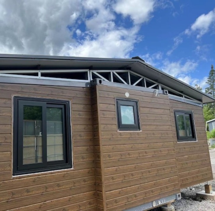 rear of roof and wood panelling