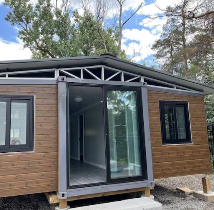 wood panelling and roof